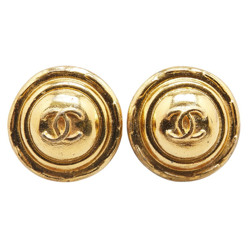 Chanel Coco Mark Round Earrings