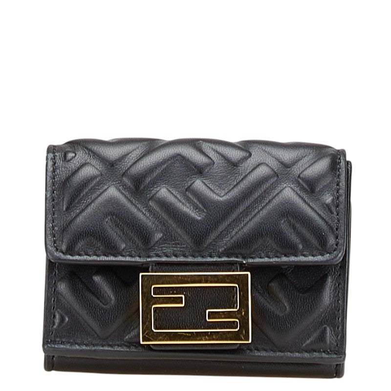 Fendi Baguette Micro Leather Trifold Wallet