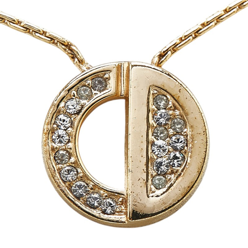 Dior CD Logo Rhinestone Necklace