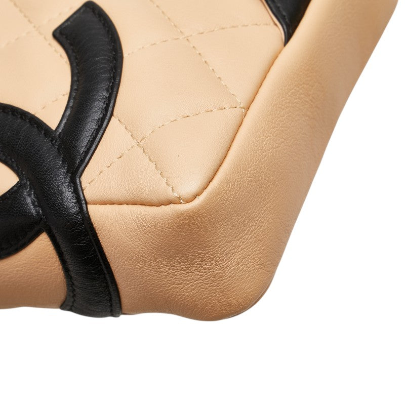 Chanel Cambon Line Coco Mark Lambskin Shoulder Bag