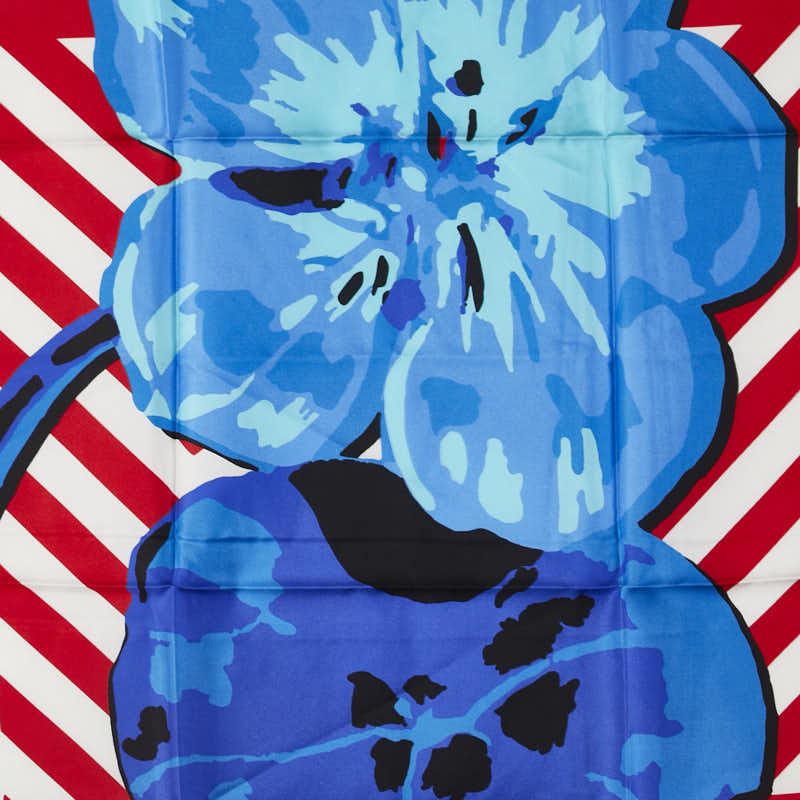 Dior Flower Motif Silk Scarf
