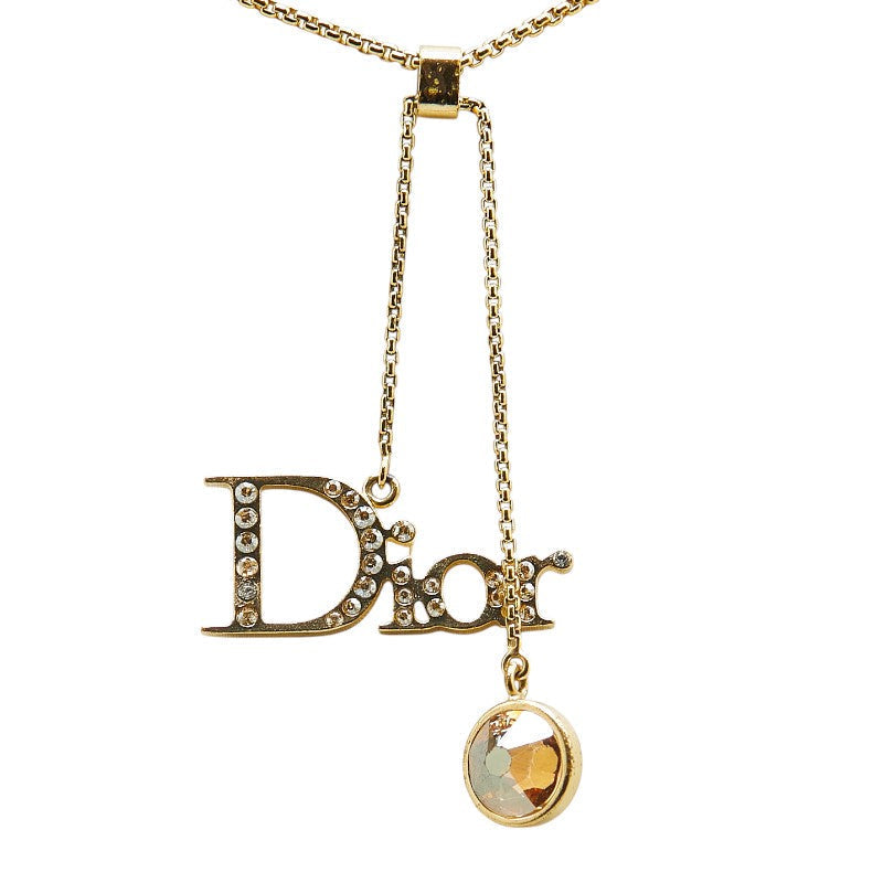 Dior Logo Rhinestone Necklace