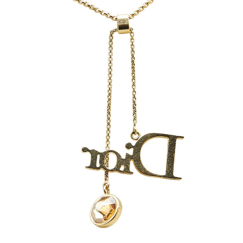 Dior Logo Rhinestone Necklace