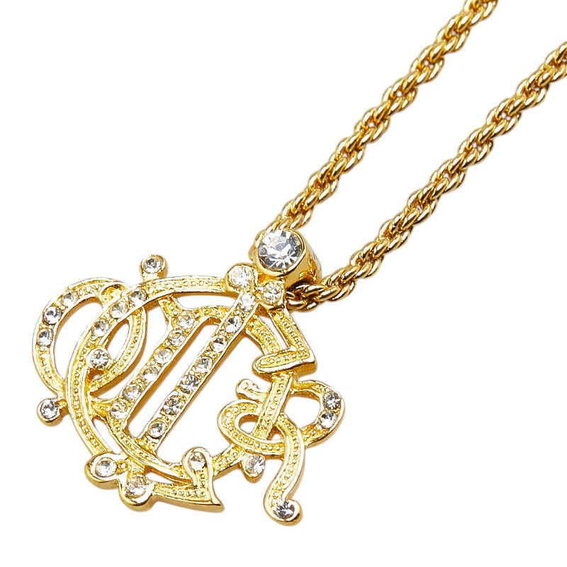 Dior Logo Rhinestone Necklace