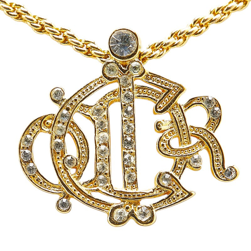 Dior Logo Rhinestone Necklace