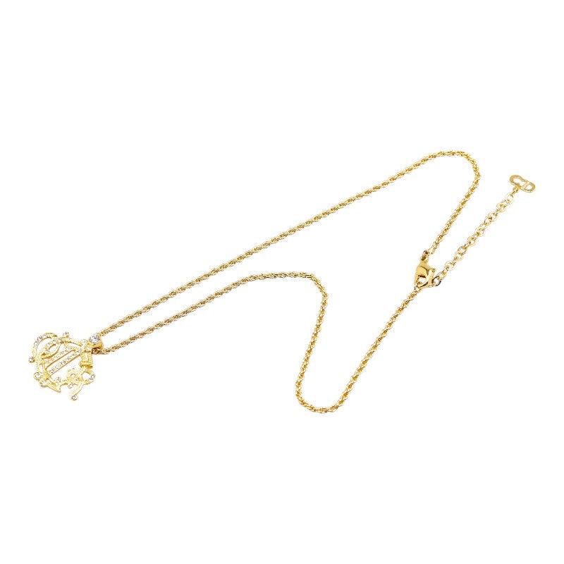 Dior Logo Rhinestone Necklace
