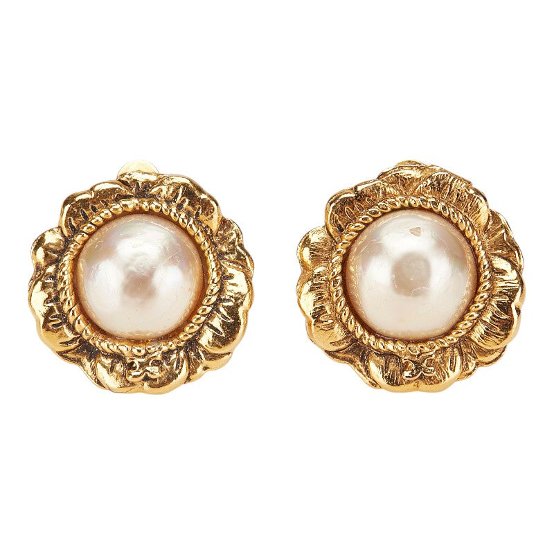 Chanel Coco Mark Flower Earrings