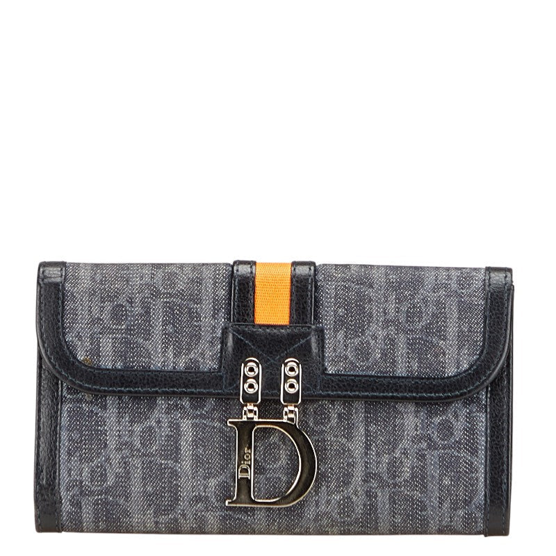 Dior Trotter Flight Line Denim Leather Wallet