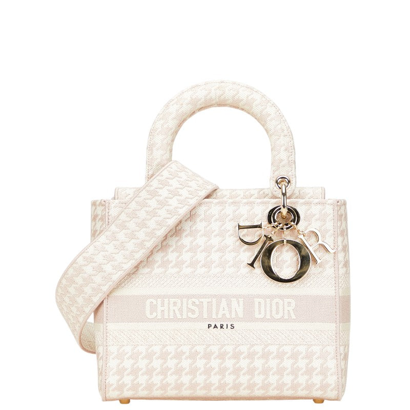 Dior Lady Dior Houndstooth Canvas 2way Bag