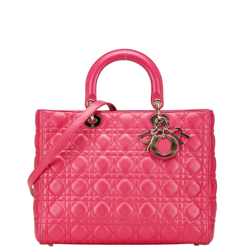 Dior Lady Dior Cannage Leather 2way Bag