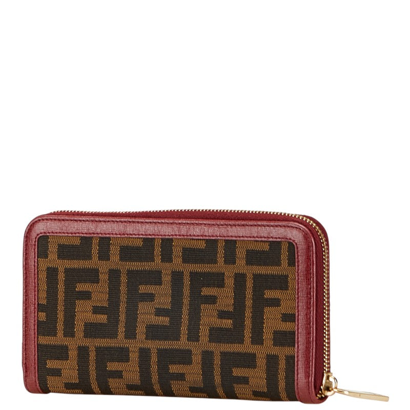 Fendi Zucca Canvas Leather Long Wallet