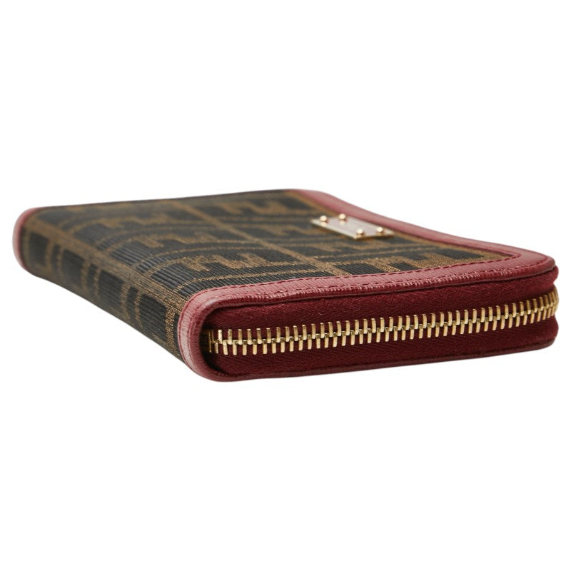 Fendi Zucca Canvas Leather Long Wallet