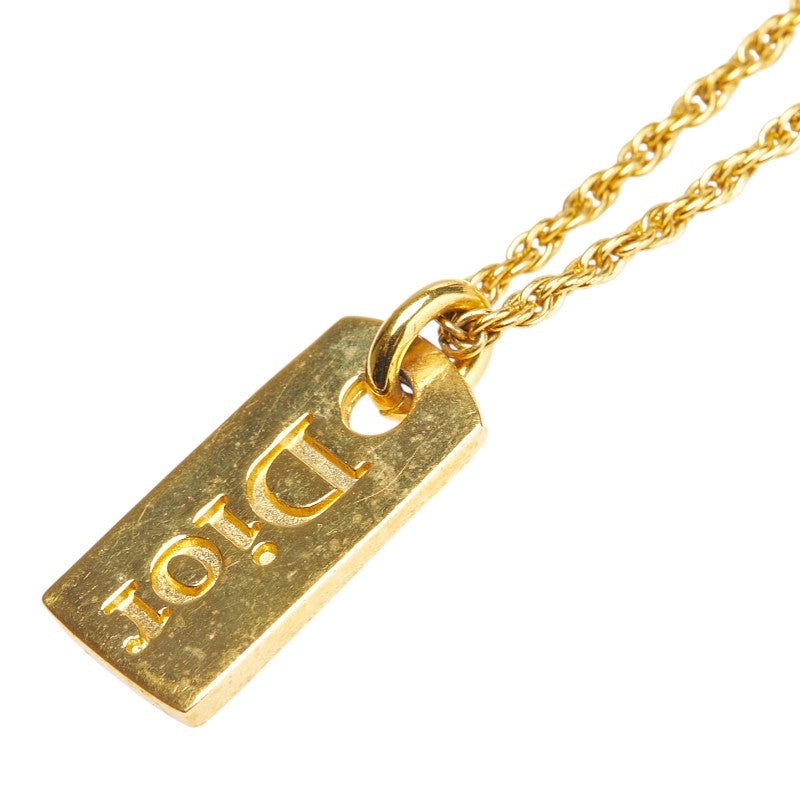 Dior Dior Logo Plate Necklace