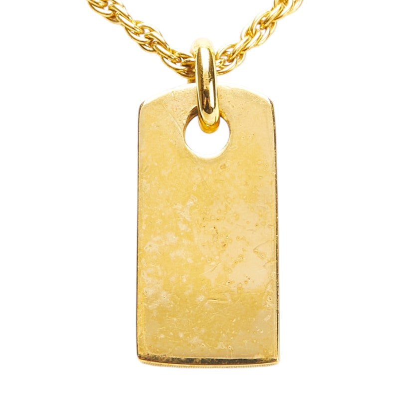 Dior Dior Logo Plate Necklace