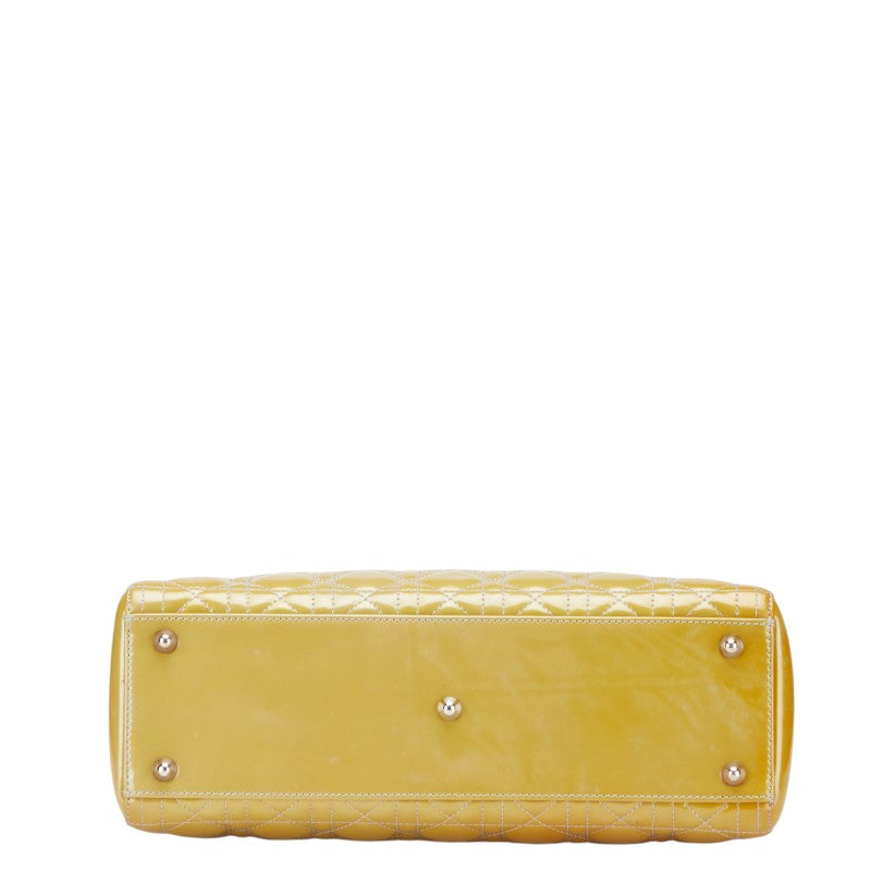 Christian Dior Lady Dior Cannage Patent Leather 2way Bag