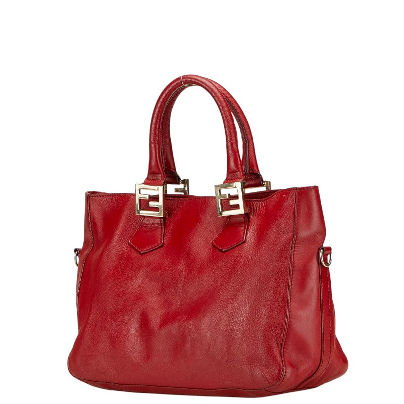 Fendi Logo Leather 2way Bag