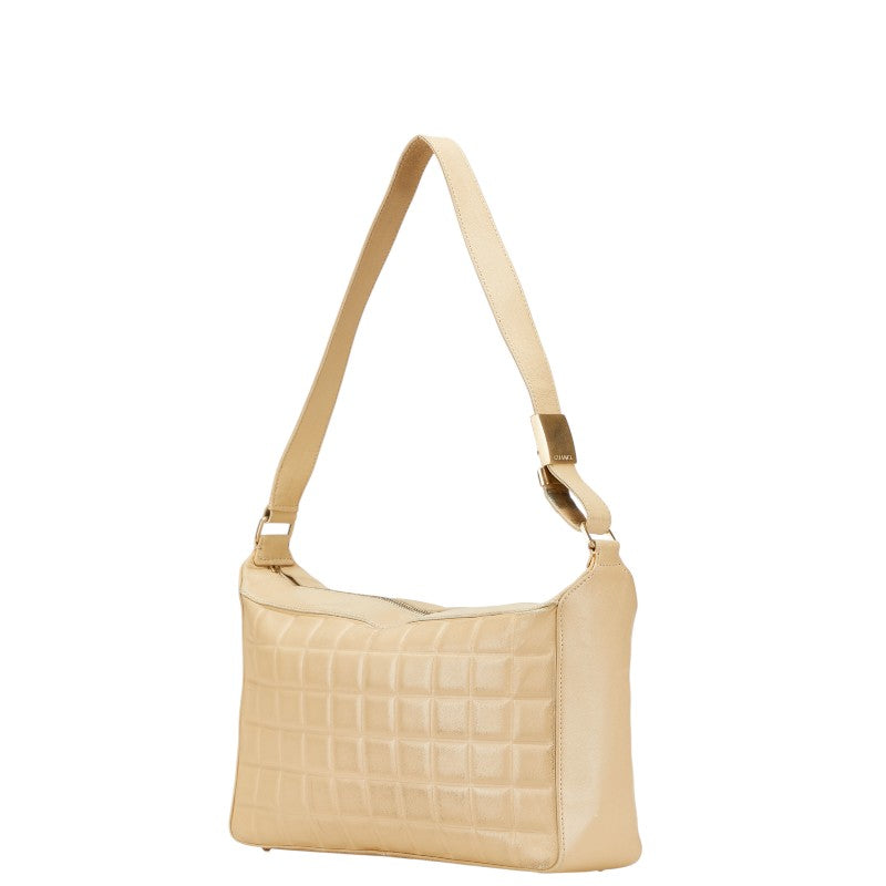 Chanel Coco Mark Choco Bar Calfskin Shoulder Bag