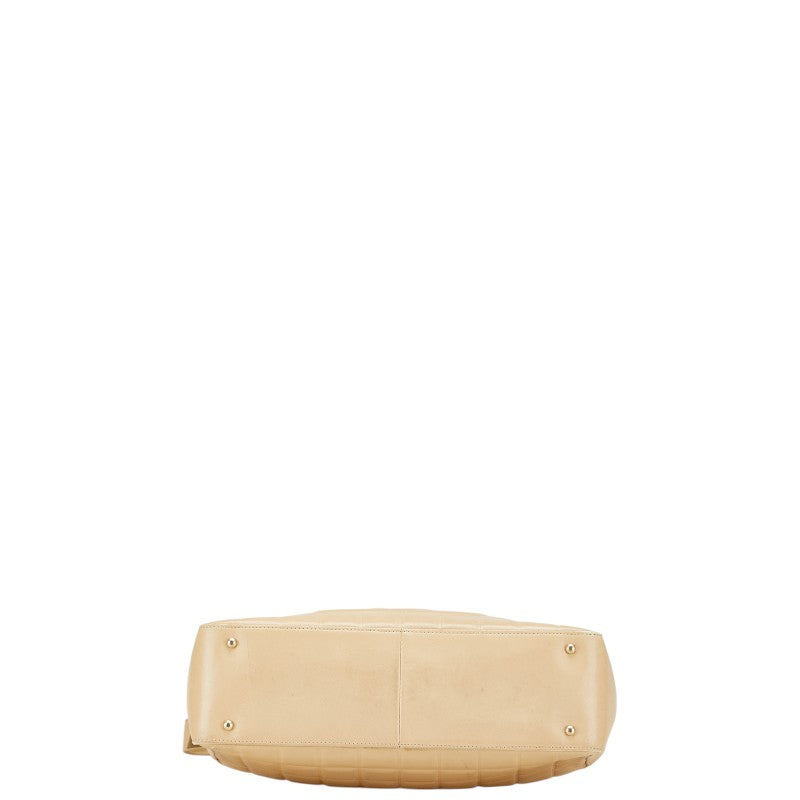 Chanel Coco Mark Choco Bar Calfskin Shoulder Bag