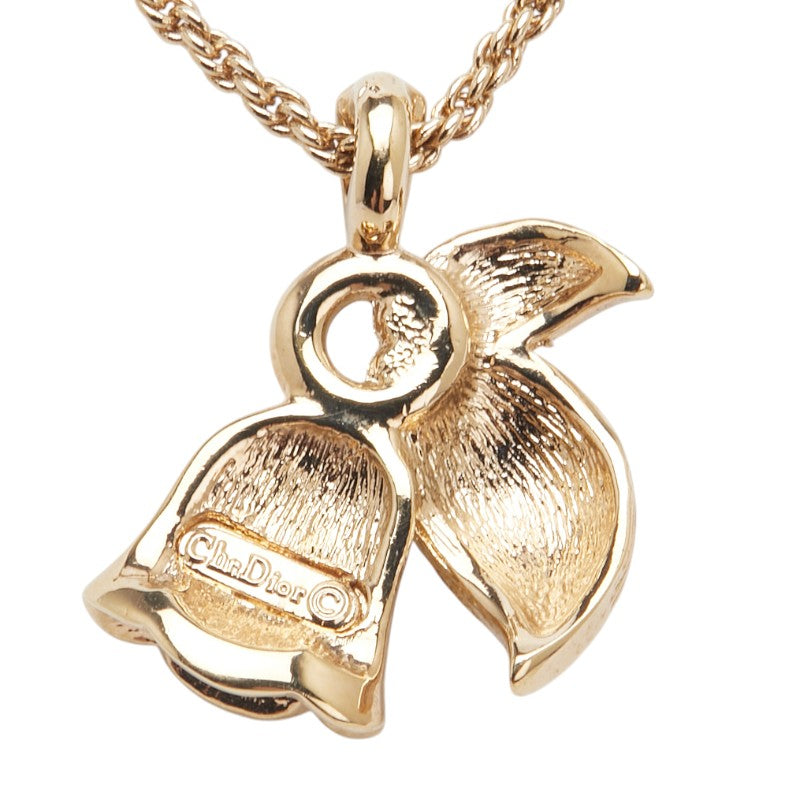 Christian Dior Leaf Bell Motif Necklace