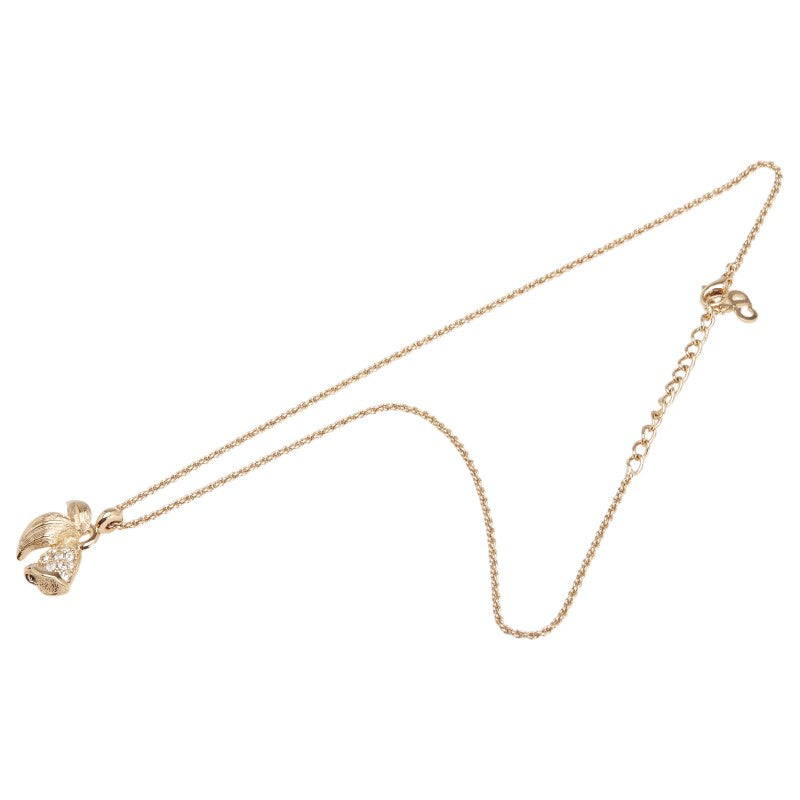 Christian Dior Leaf Bell Motif Necklace