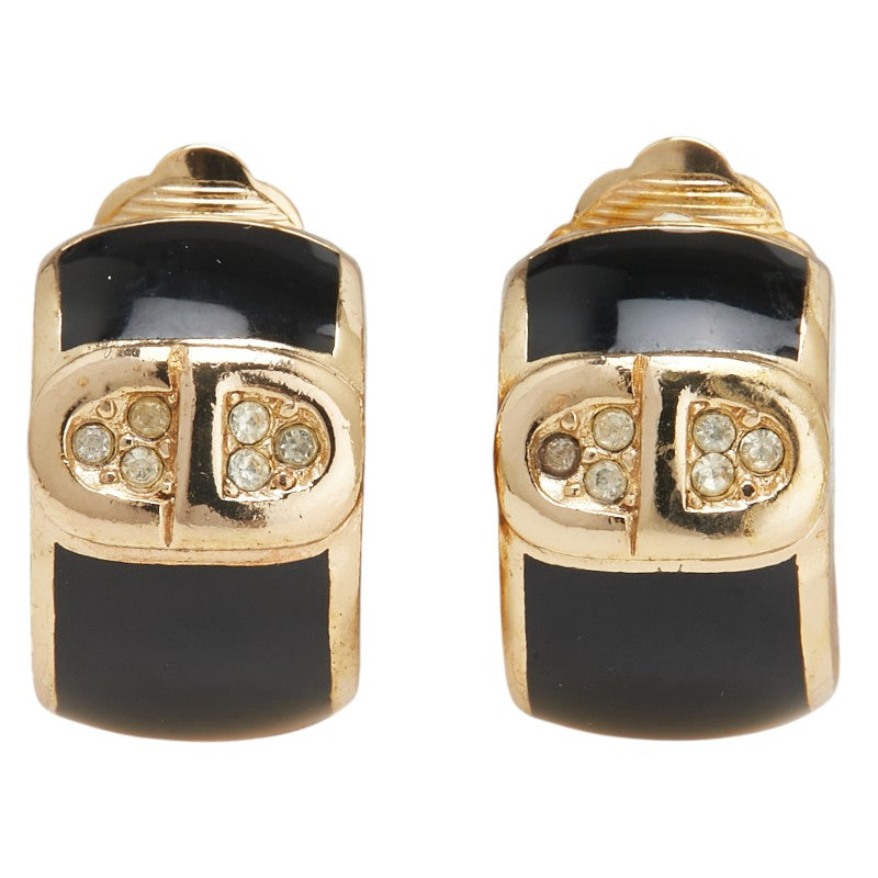 Dior CD Logo Rhinestone Earrings