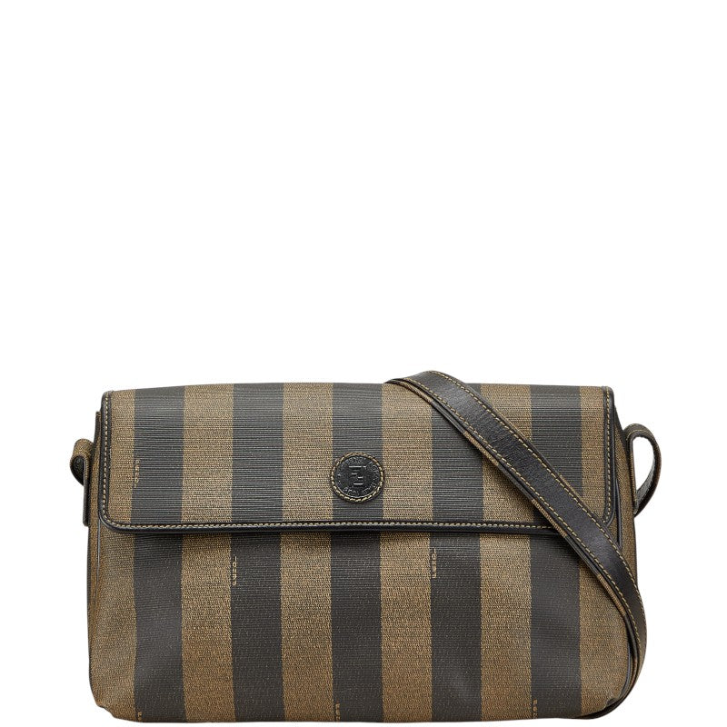 Fendi Pequin PVC Leather Shoulder Bag