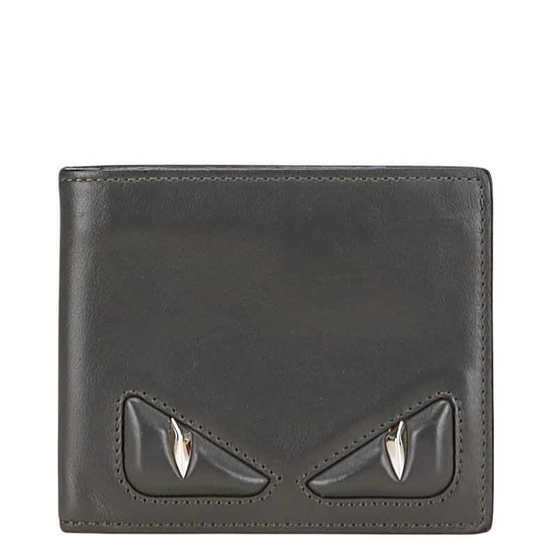 Fendi Bugs Eye Leather Bifold Wallet