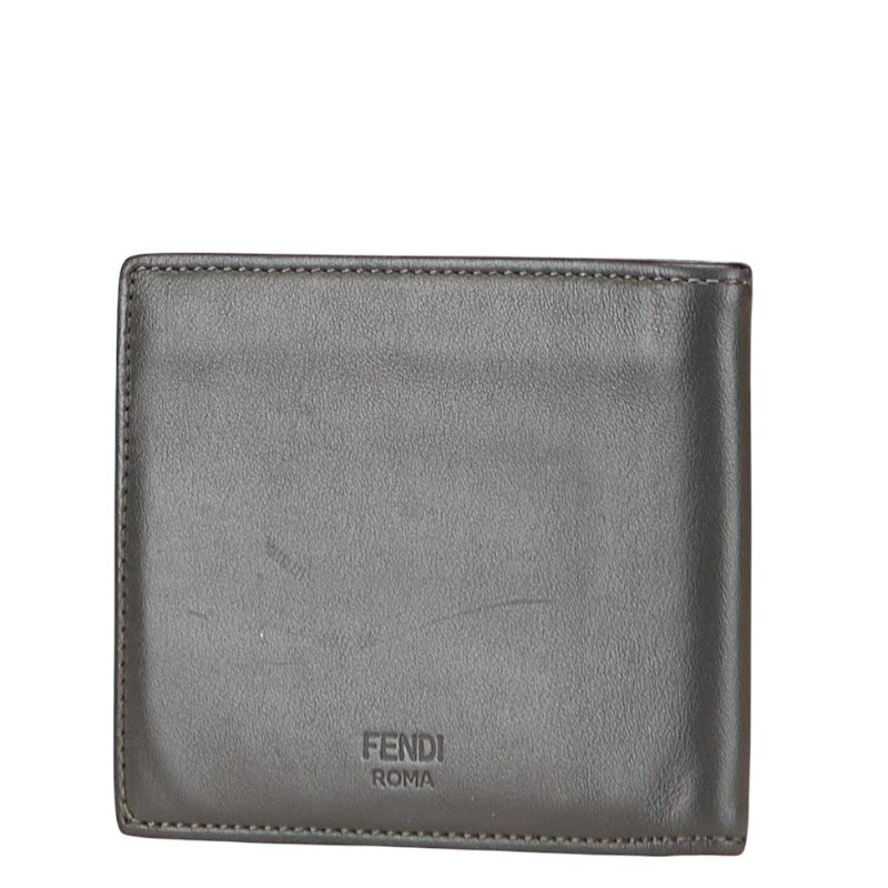 Fendi Bugs Eye Leather Bifold Wallet