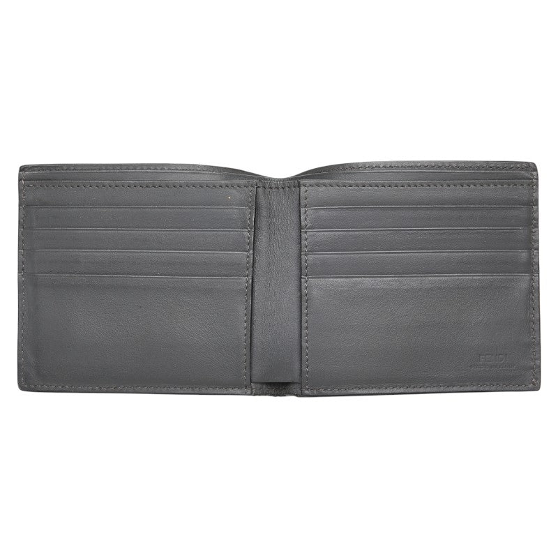 Fendi Bugs Eye Leather Bifold Wallet