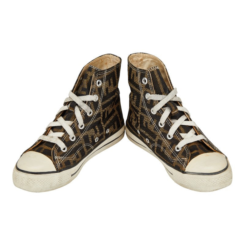Fendi Zucca Canvas High Top Sneakers