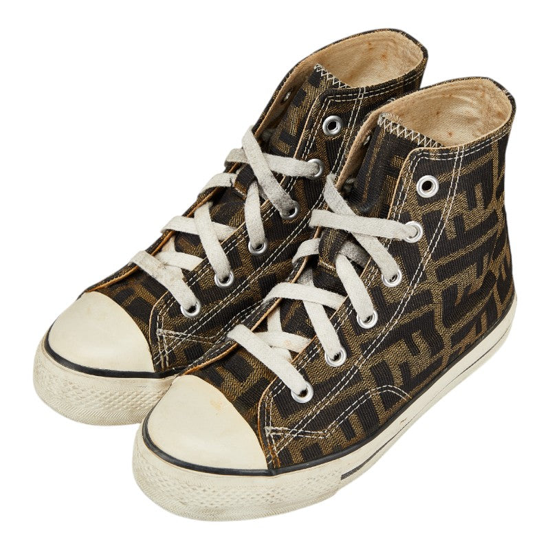 Fendi Zucca Canvas High Top Sneakers