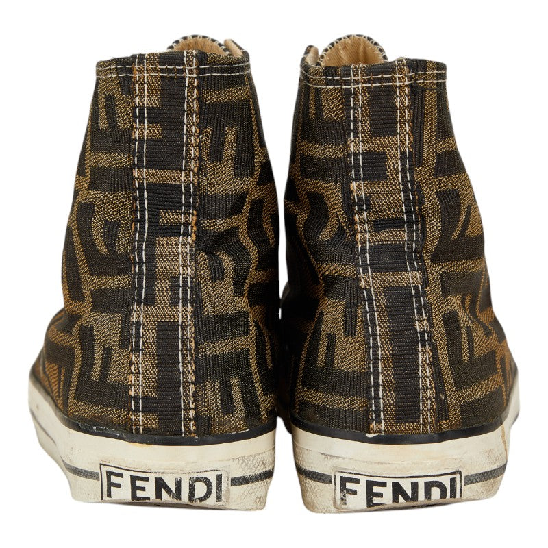 Fendi Zucca Canvas High Top Sneakers