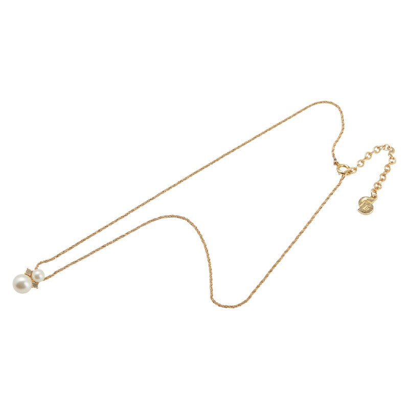 Dior Faux Pearl Rhinestone Necklace