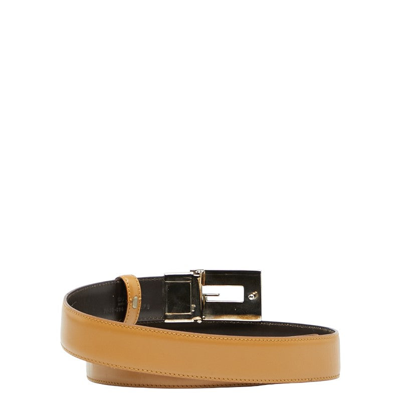 Gucci G Buckle Leather Metal Belt