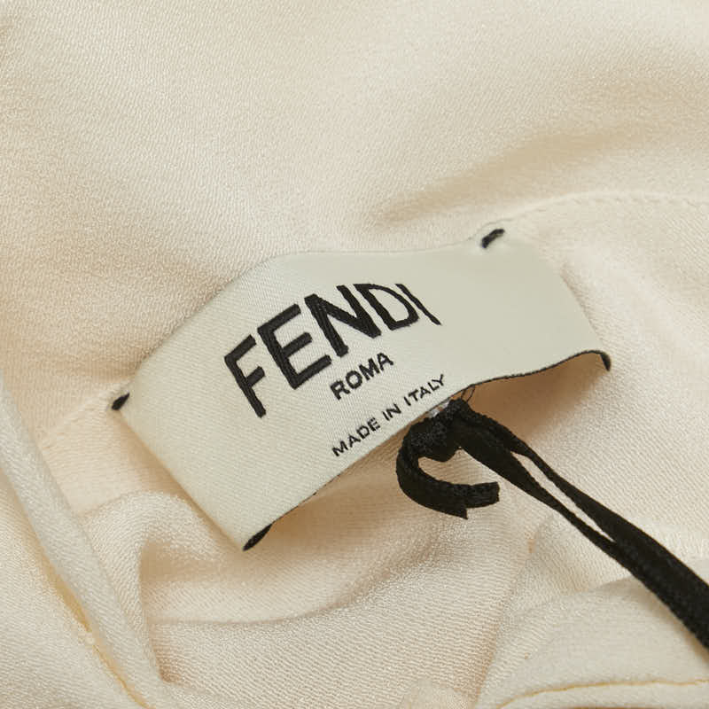 Fendi Embroidery Maxi Dress Silk Dress