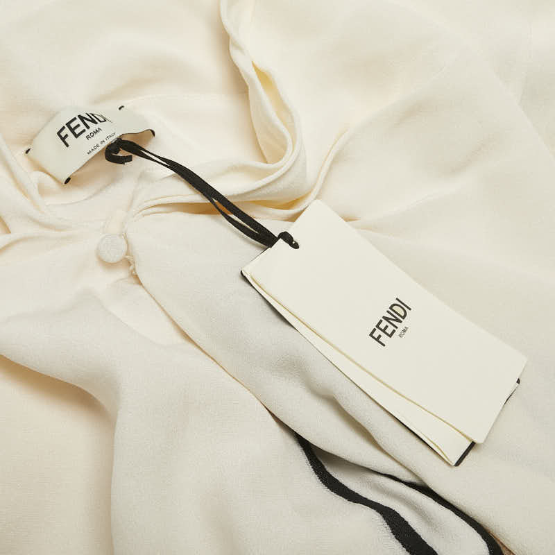 Fendi Embroidery Maxi Dress Silk Dress
