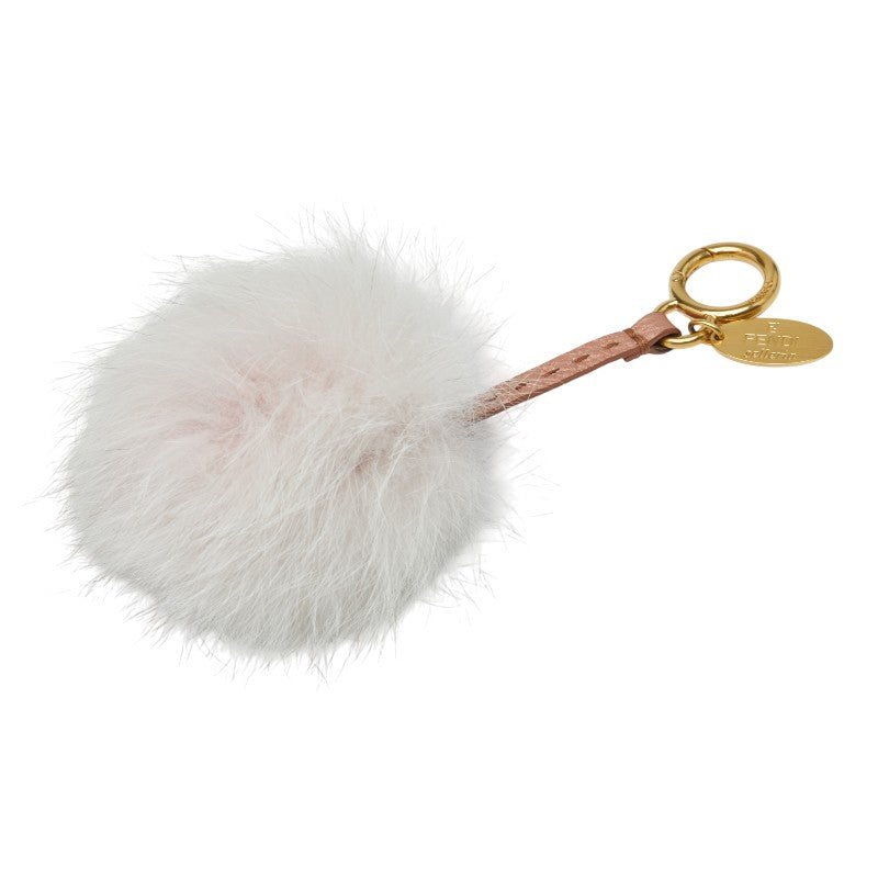 Fendi Pompon Charm Fur Leather Bag Charm