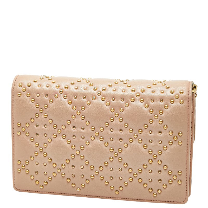 Dior Studs Cannage Leather 2way Shoulder Bag