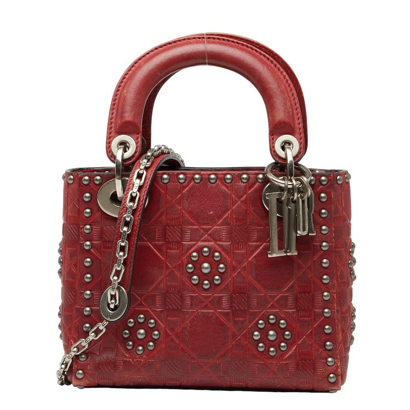Dior Lady Dior Mini Studs Leather 2way Bag