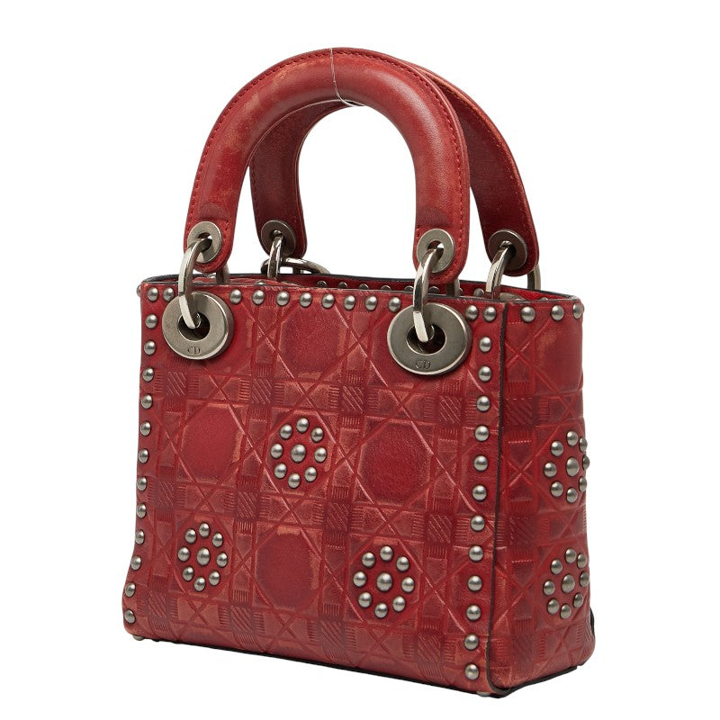 Dior Lady Dior Mini Studs Leather 2way Bag