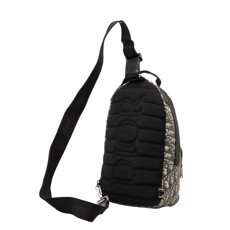Dior Oblique Trotter Canvas Leather Shoulder Bag