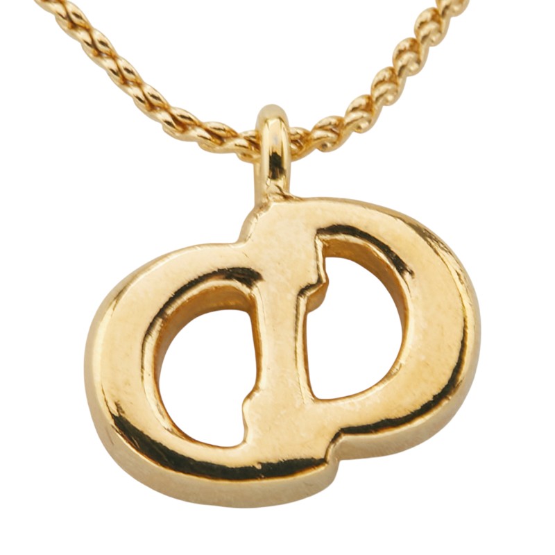 Dior CD Logo Rhinestone Necklace