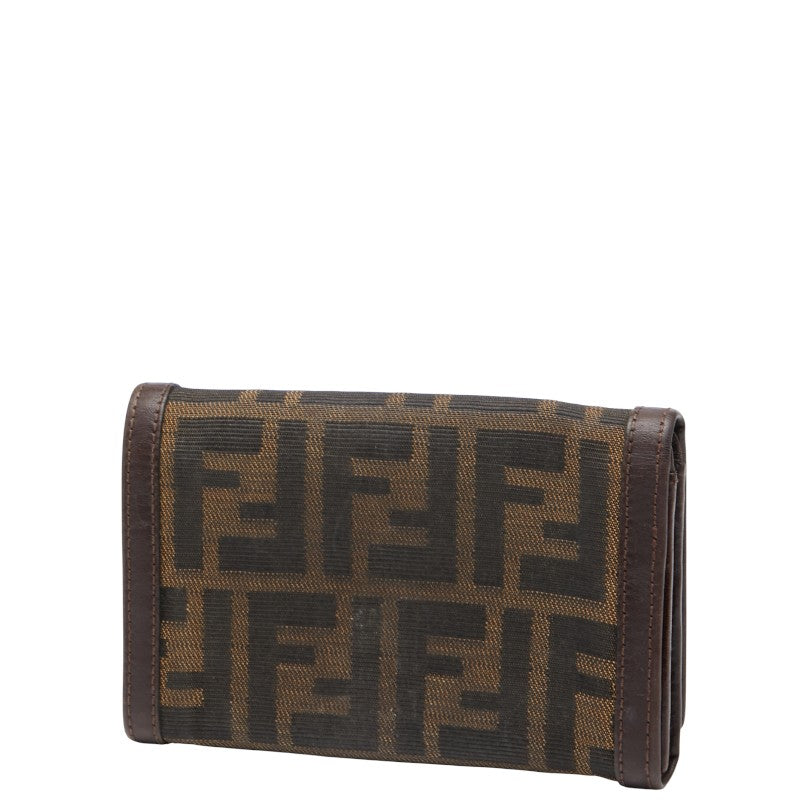Fendi Zucca Canvas Leather Wallet
