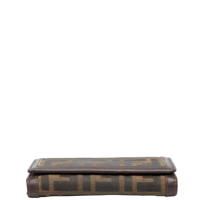 Fendi Zucca Canvas Leather Wallet