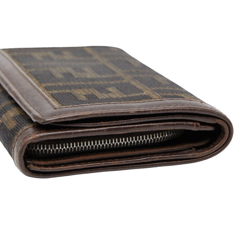 Fendi Zucca Canvas Leather Wallet