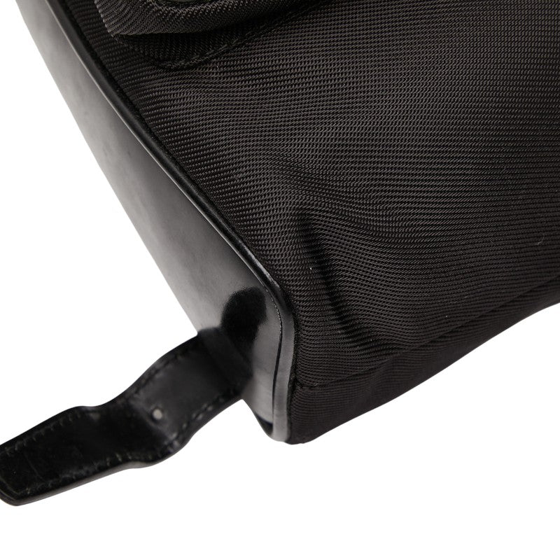 Gucci Bamboo Nylon Leather Backpack