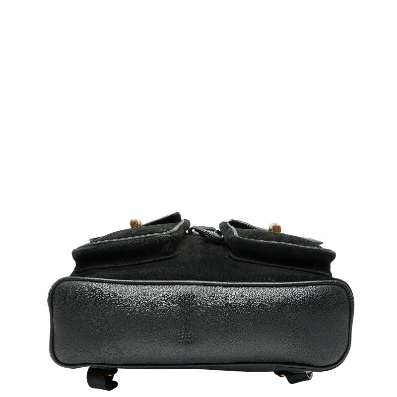 Gucci Bamboo Suede Leather Backpack