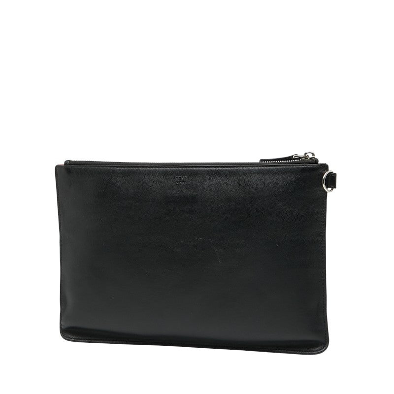 Fendi Monster Bugs Eye Leather Clutch Bag