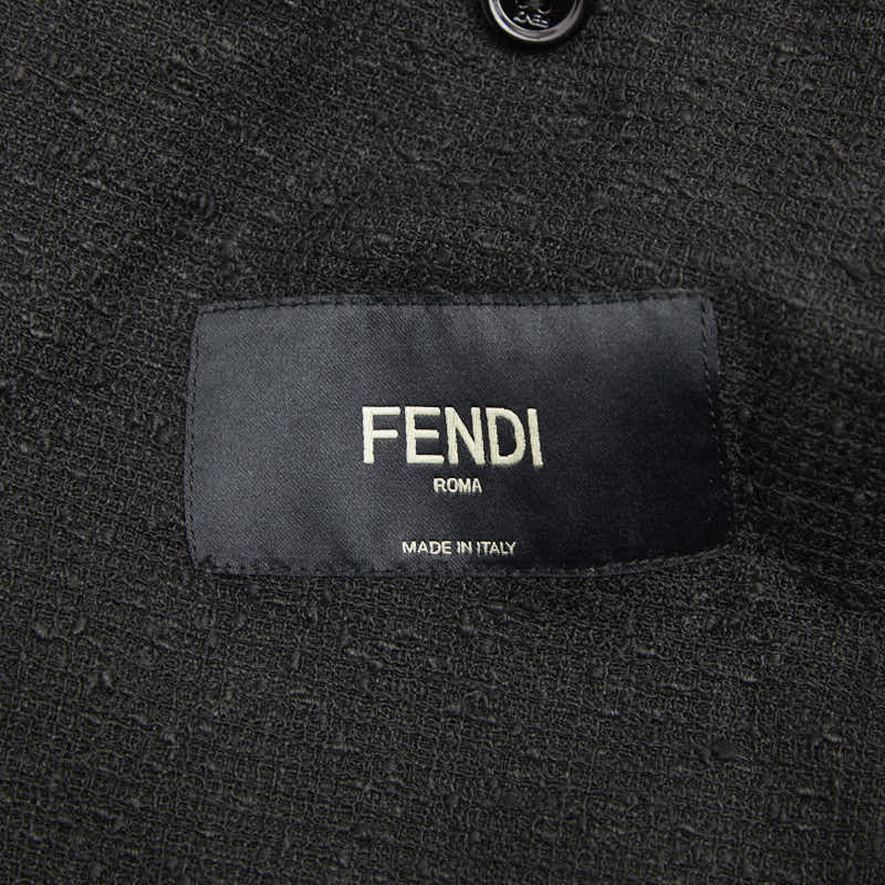 Fendi 2B Linen Cotton Tailored Jacket