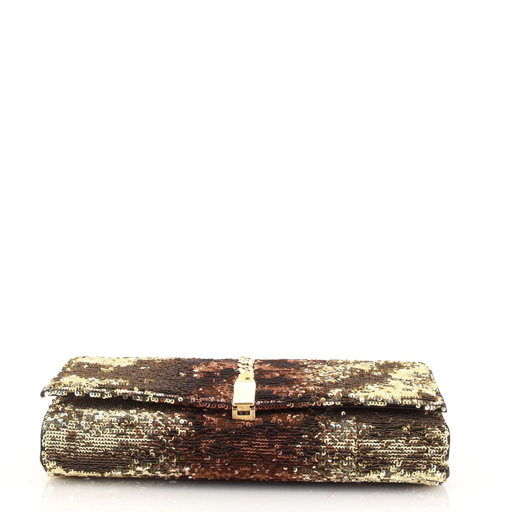Catalina Chain Clutch Sequins